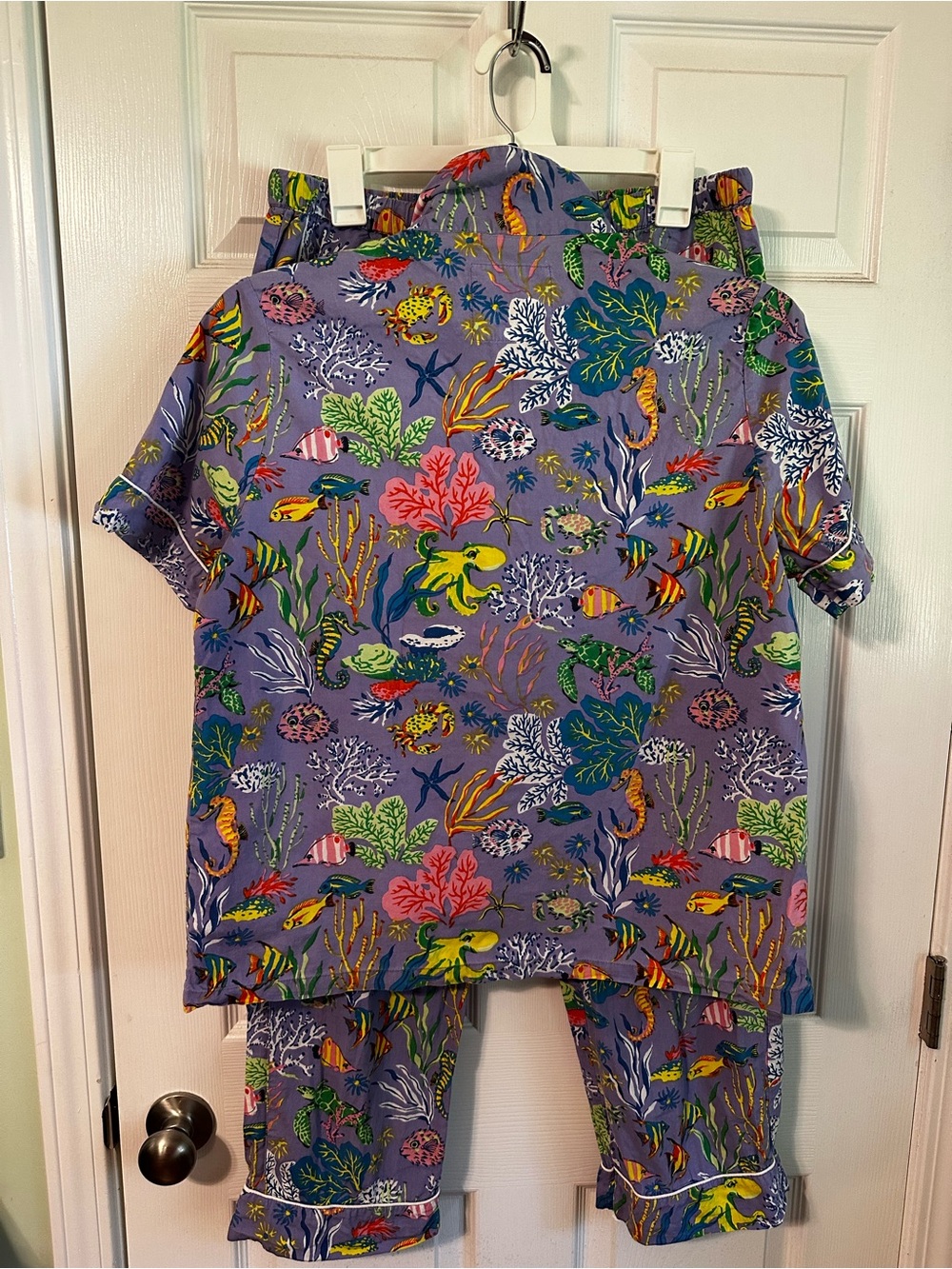 Printfresh Purple Ocean-Print Short-Sleeve Pajama Set - Picture 8 of 9